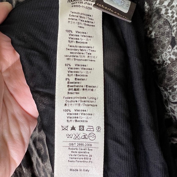 Roberto Cavalli shoulder cutout animal print dress 42 M - Picture 12 of 13